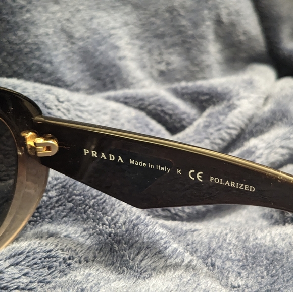 PRADA SPR 30P Brown Gradient/Polarized PDM-6E1 Sunglasses 55-19-140 EUC - Picture 10 of 16